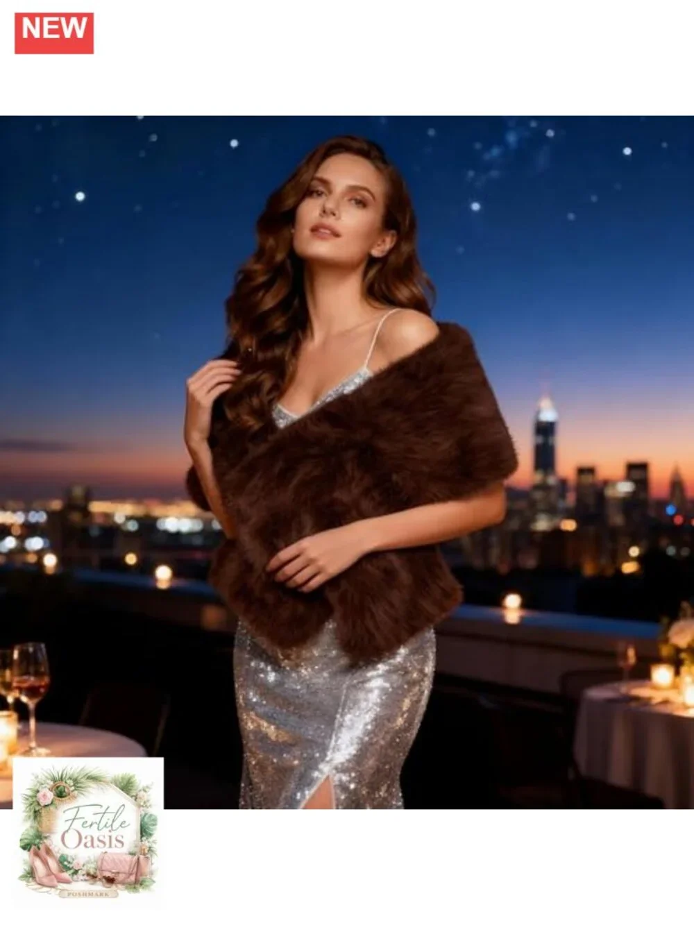 Faux Fur Collar Scarf Wrap Shawl Winter Warm Stole Neck Warmer